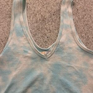 Baby Blue Tie Dye Top